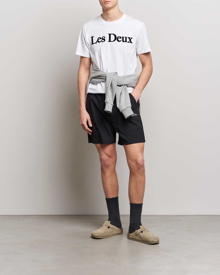 Men | T-Shirts | LES DEUX | Charles Logo T-Shirt Wihte