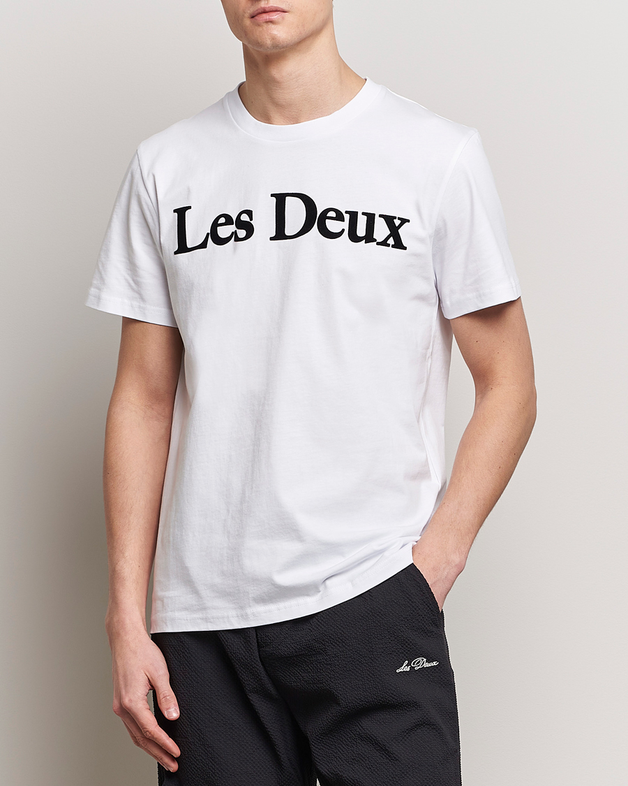 Men | T-Shirts | LES DEUX | Charles Logo T-Shirt Wihte