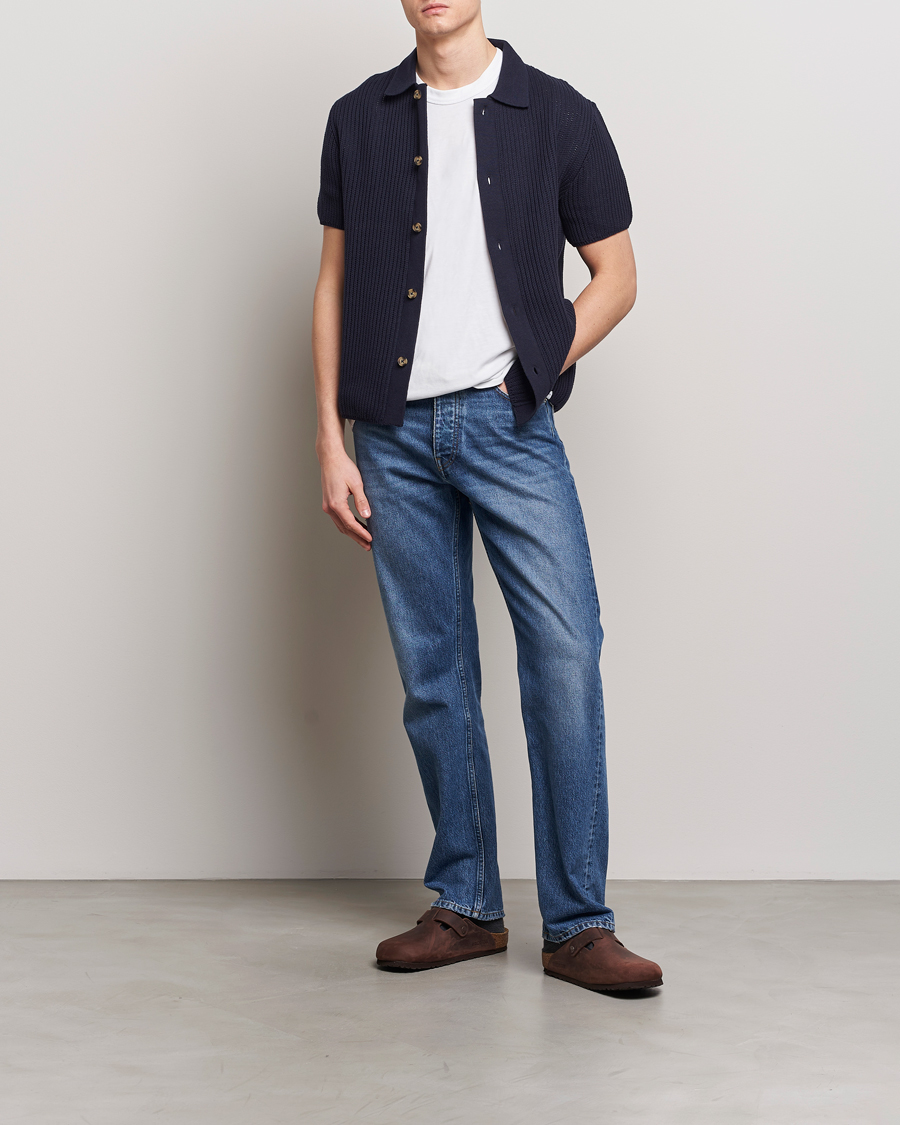 Men | Shirts | LES DEUX | Gustavo Knitted Shirt Dark Navy