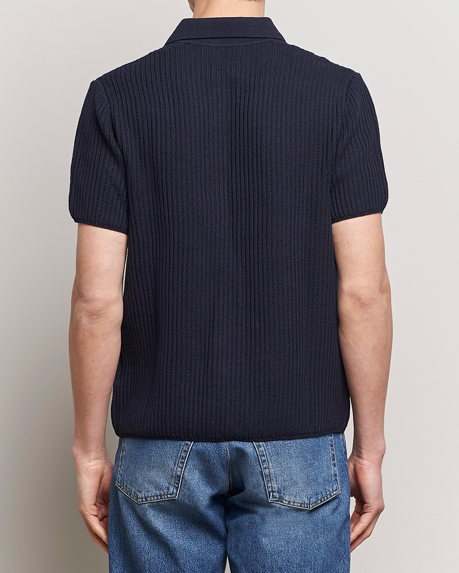Men | Shirts | LES DEUX | Gustavo Knitted Shirt Dark Navy