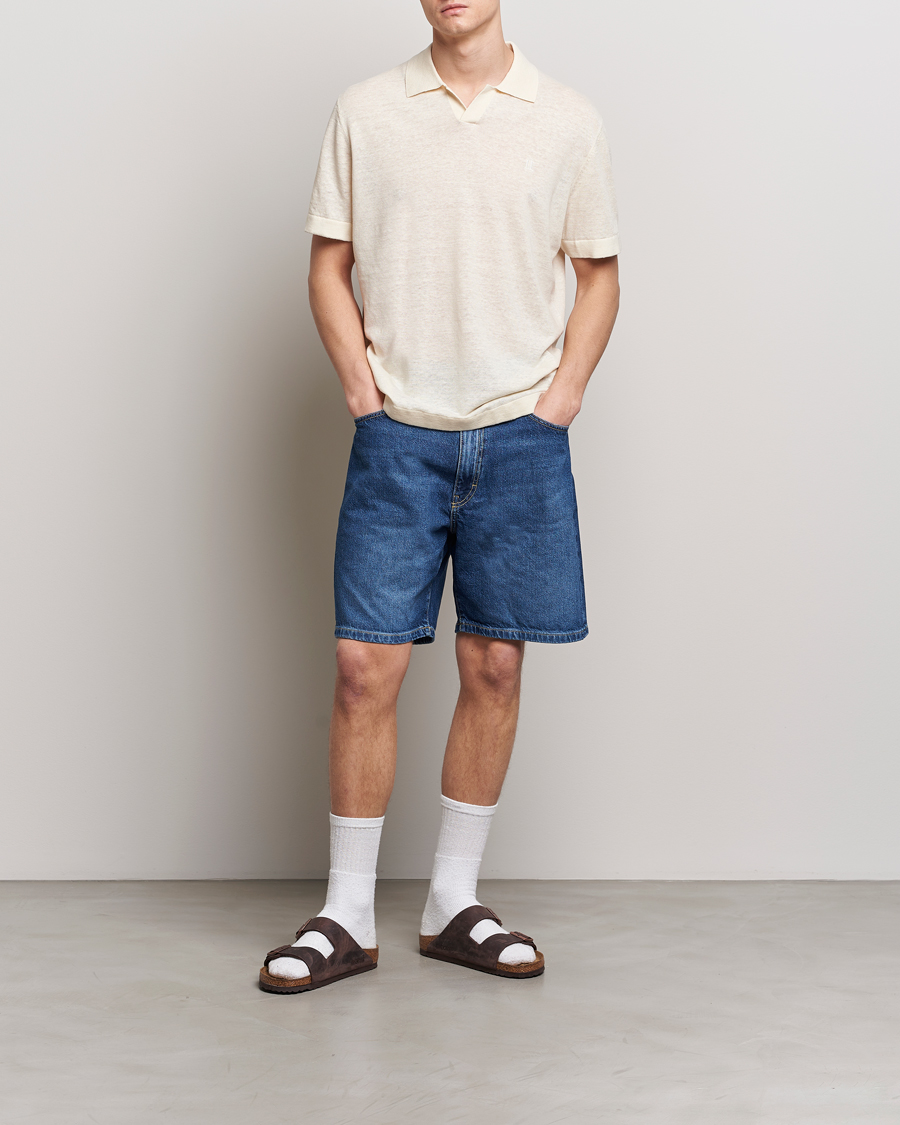 Men | Polo Shirts | LES DEUX | Emmanuel Linen/Cotton Polo Knit Ivory