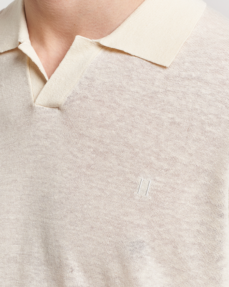 Men | Polo Shirts | LES DEUX | Emmanuel Linen/Cotton Polo Knit Ivory
