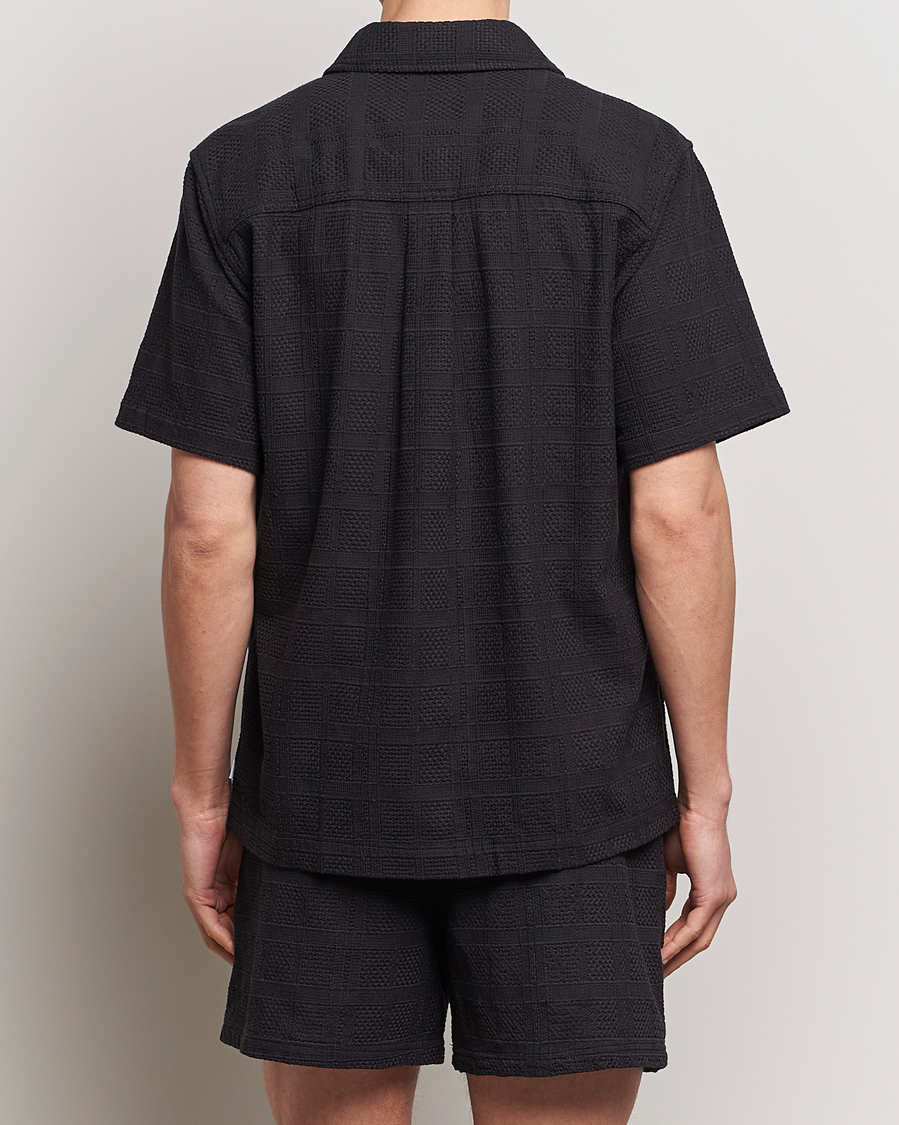 Men | Shirts | LES DEUX | Charlie Short Sleeve Knitted Shirt Black