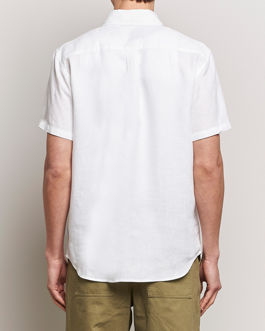Men | Shirts | LES DEUX | Kris Short Sleeve Linen Shirt White