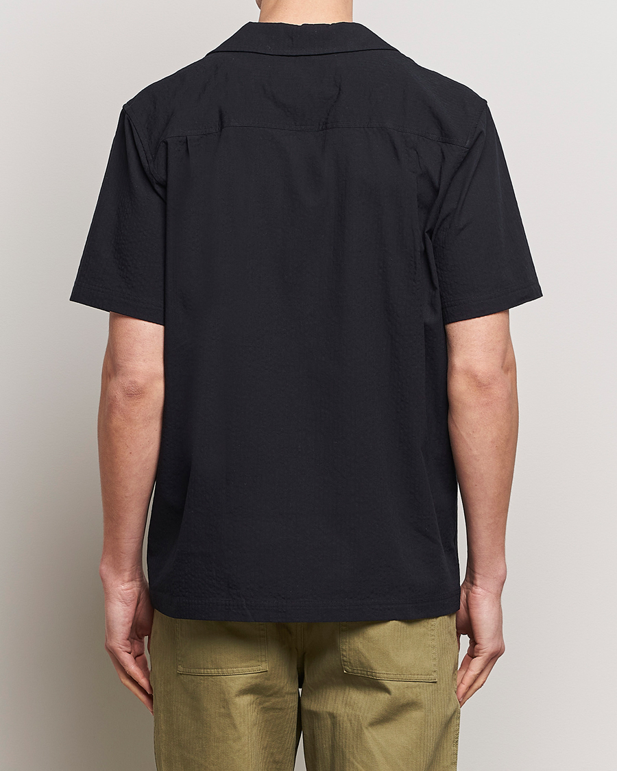 Men | Shirts | LES DEUX | Osmund Seersucker Shirt Black