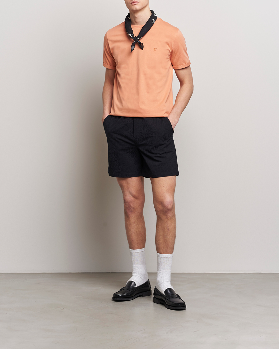 Men | Shorts | LES DEUX | Patrick Seersucker Shorts Black