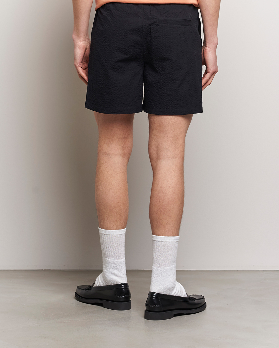 Men | Shorts | LES DEUX | Patrick Seersucker Shorts Black