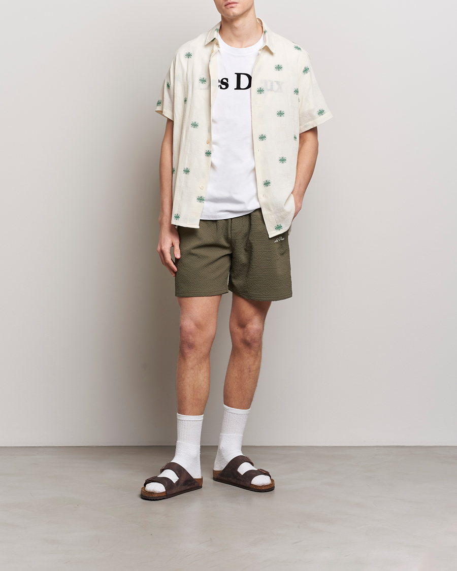 Men | Swimwear | LES DEUX | Stan Seersucker Swim Shorts Bungee Cord