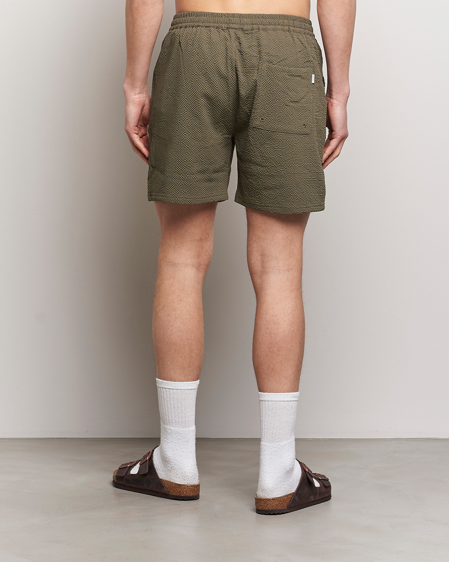 Men | Swimwear | LES DEUX | Stan Seersucker Swim Shorts Bungee Cord