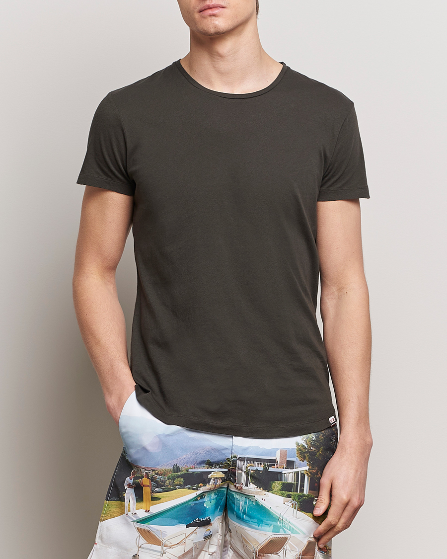 Men | T-Shirts | Orlebar Brown | OB Crew Neck Tee Smoked Tea