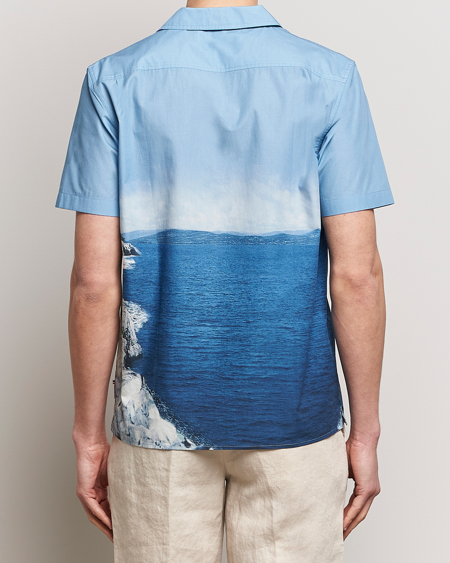 Men | Shirts | Orlebar Brown | Hibbert Photographic Roc Pool Shirt Blue