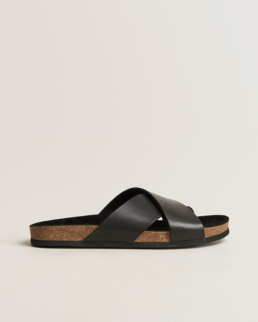 Men | Sandals & Slides | Myrqvist | Solvik Sandals Black Calf