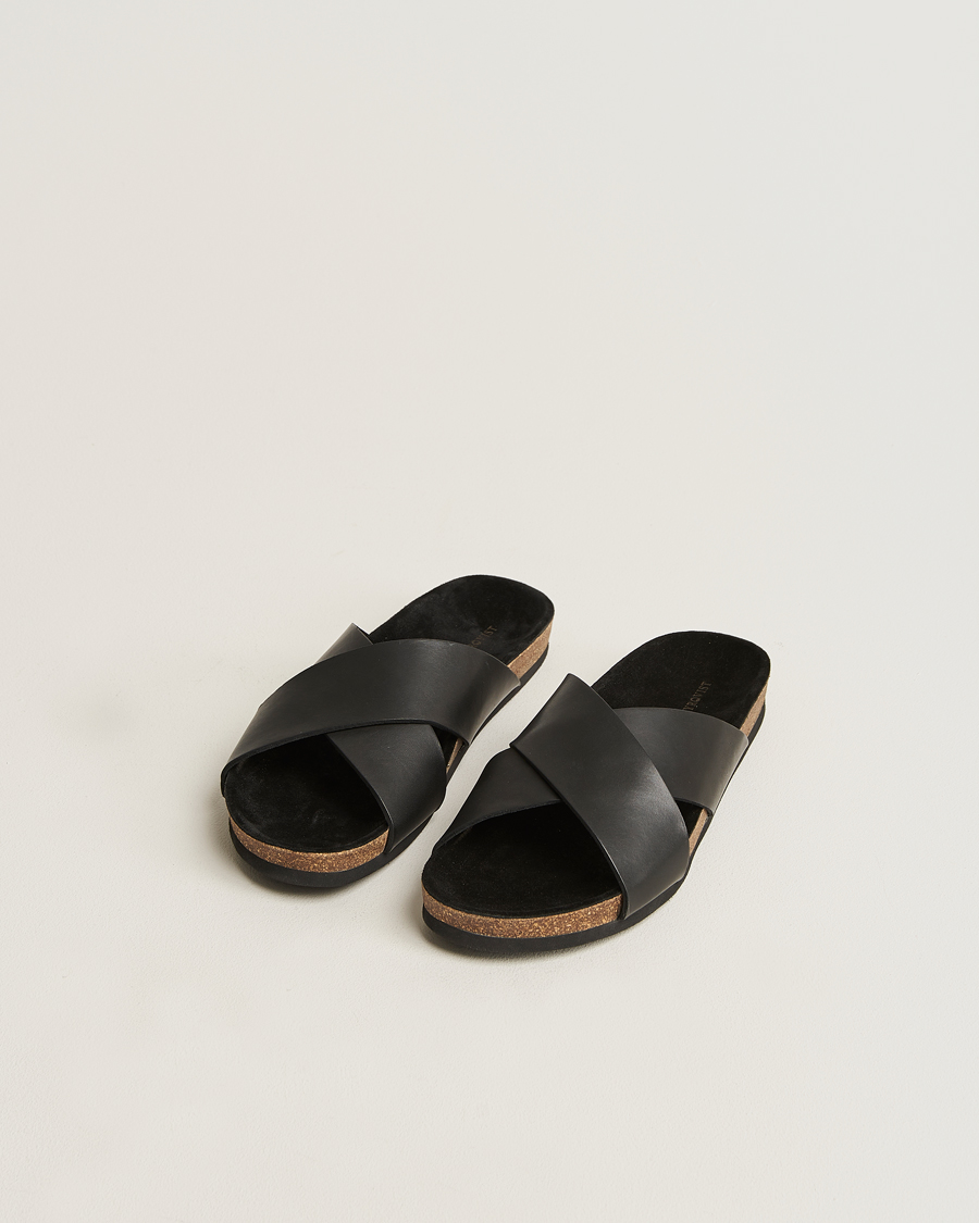 Men | Myrqvist Solvik Sandals Black Calf | Myrqvist | Solvik Sandals Black Calf