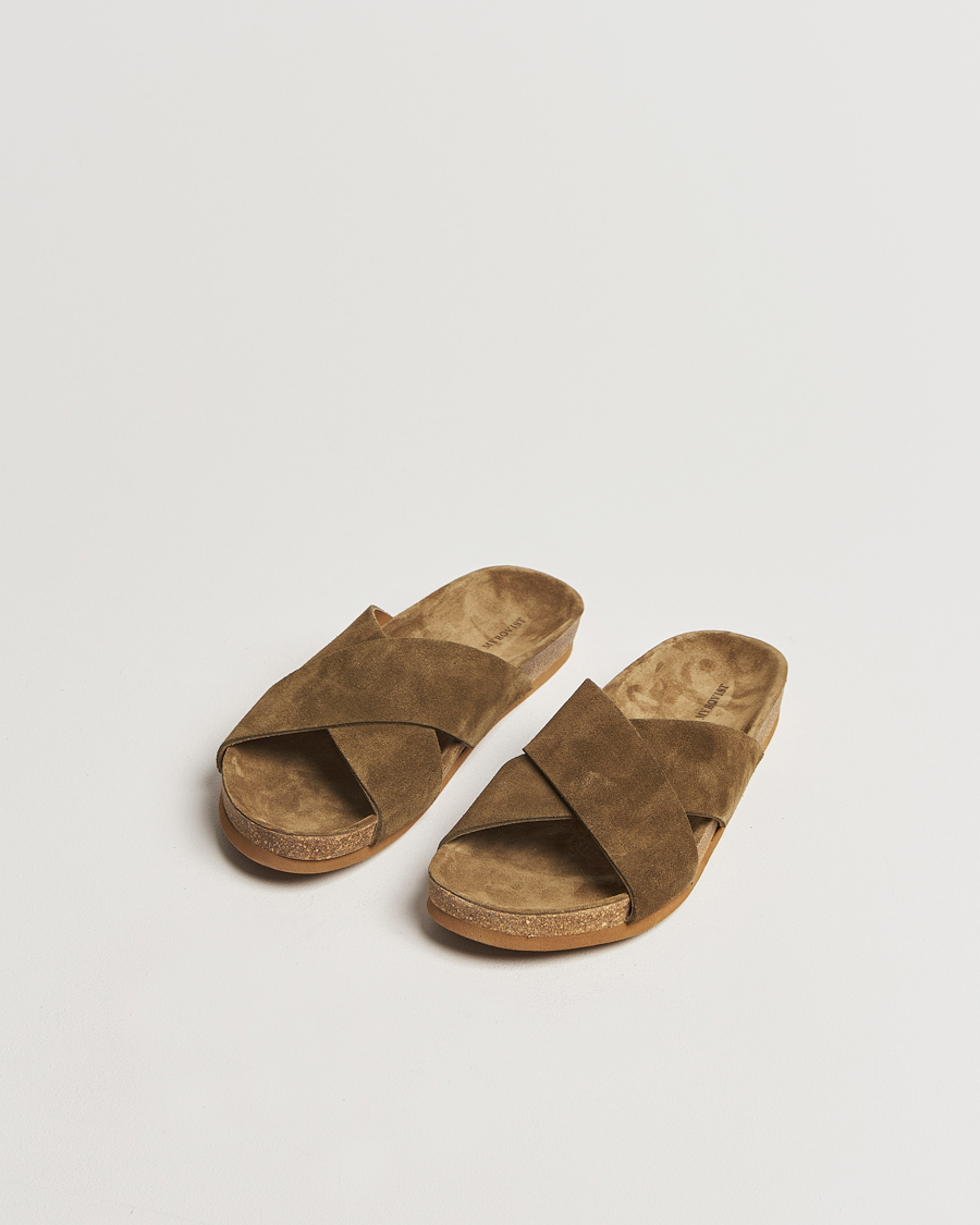 Men | Sandals & Slides | Myrqvist | Solvik Sandals Moss Green Suede