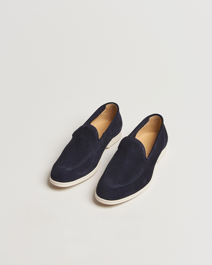 Men | Myrqvist Brannö Loafers Navy Suede | Myrqvist | Brannö Loafers Navy Suede