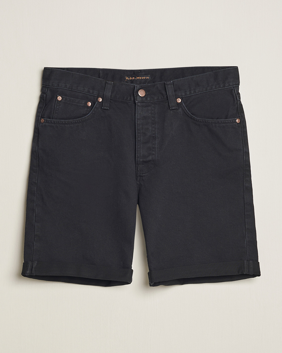 Men | Shorts | Nudie Jeans | Josh Denim Shorts Aged Black