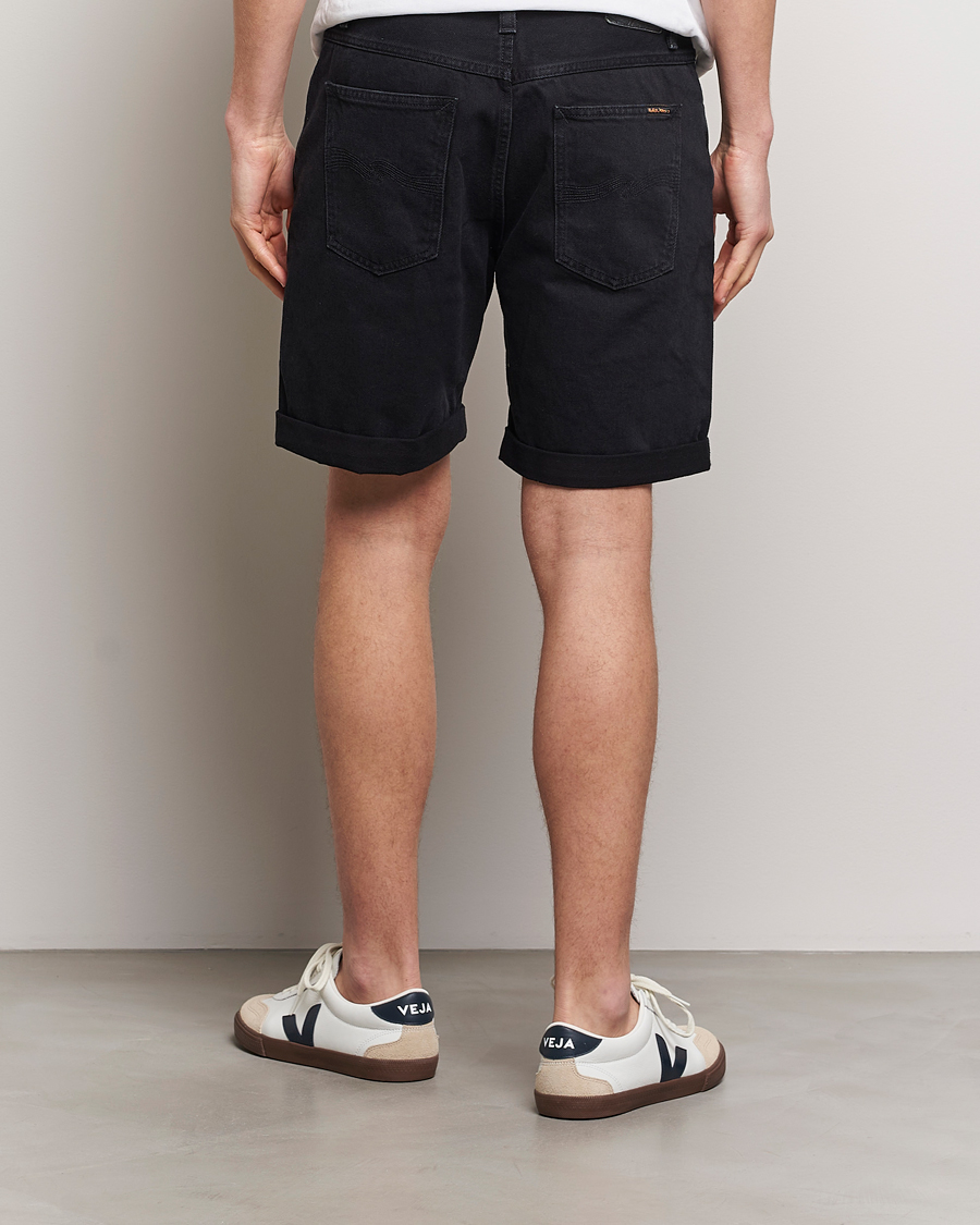 Men | Shorts | Nudie Jeans | Josh Denim Shorts Aged Black