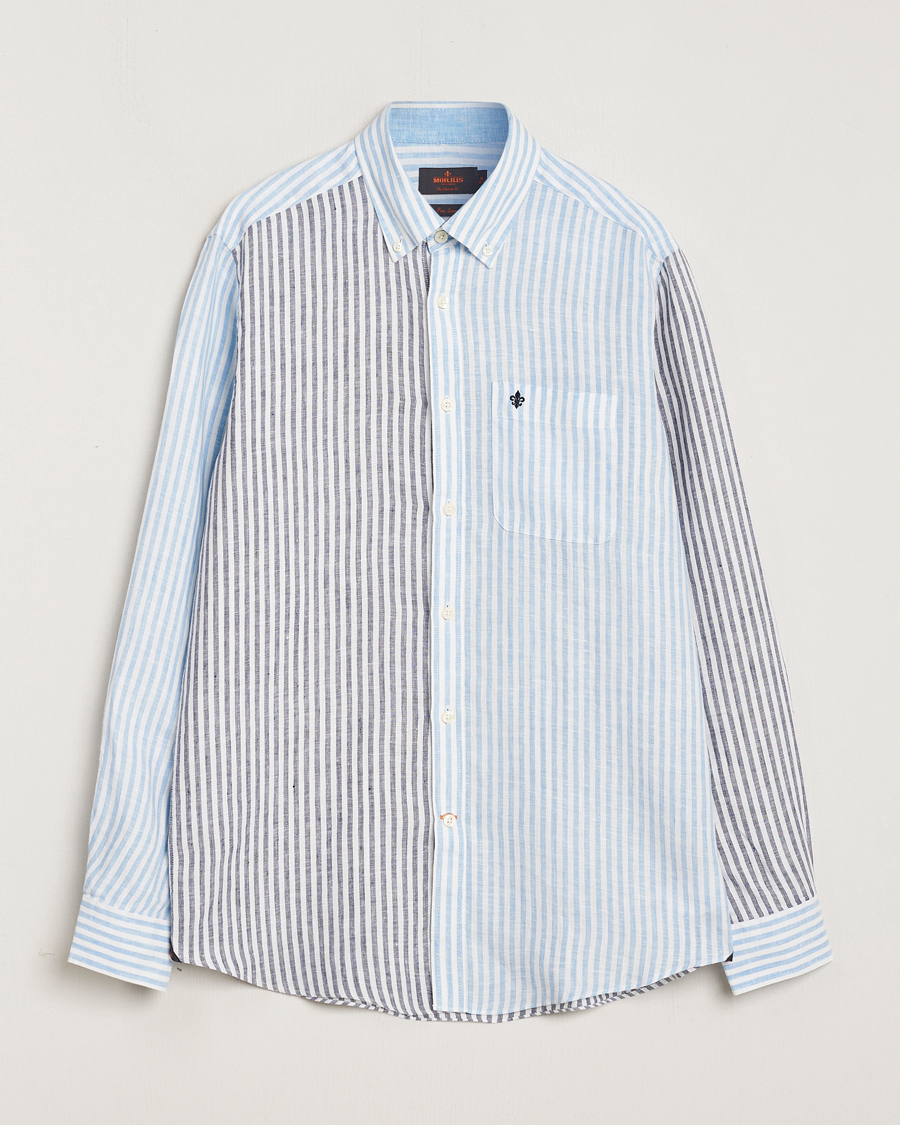 Men | Shirts | Morris | Douglas Linen Mix Shirt Blue