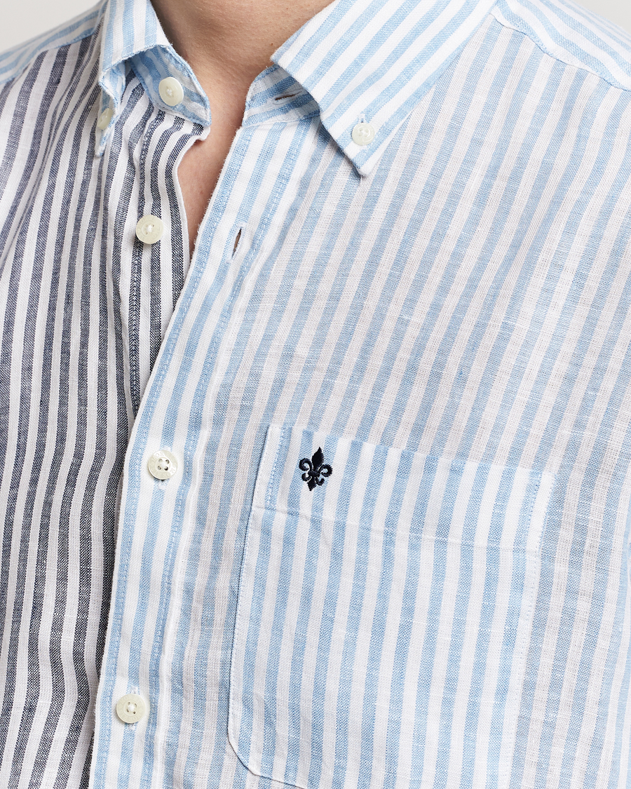 Men | Shirts | Morris | Douglas Linen Mix Shirt Blue