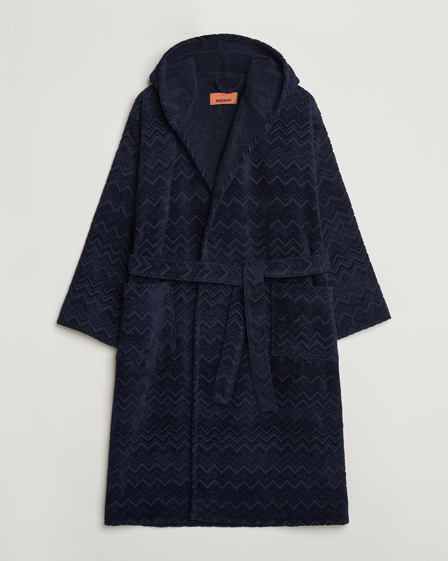 Men | Pyjamas & Robes | Missoni Home | Chalk Bath Robe Navy