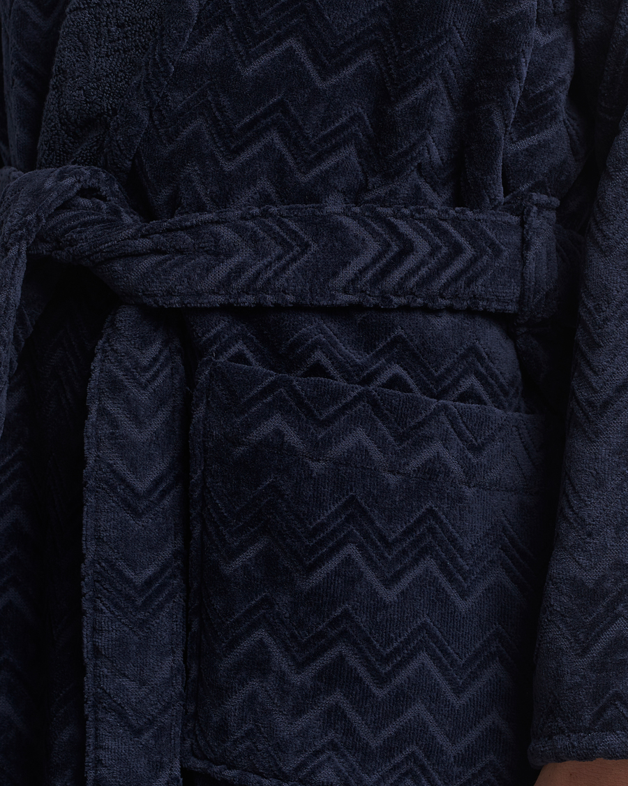Men | Pyjamas & Robes | Missoni Home | Chalk Bath Robe Navy