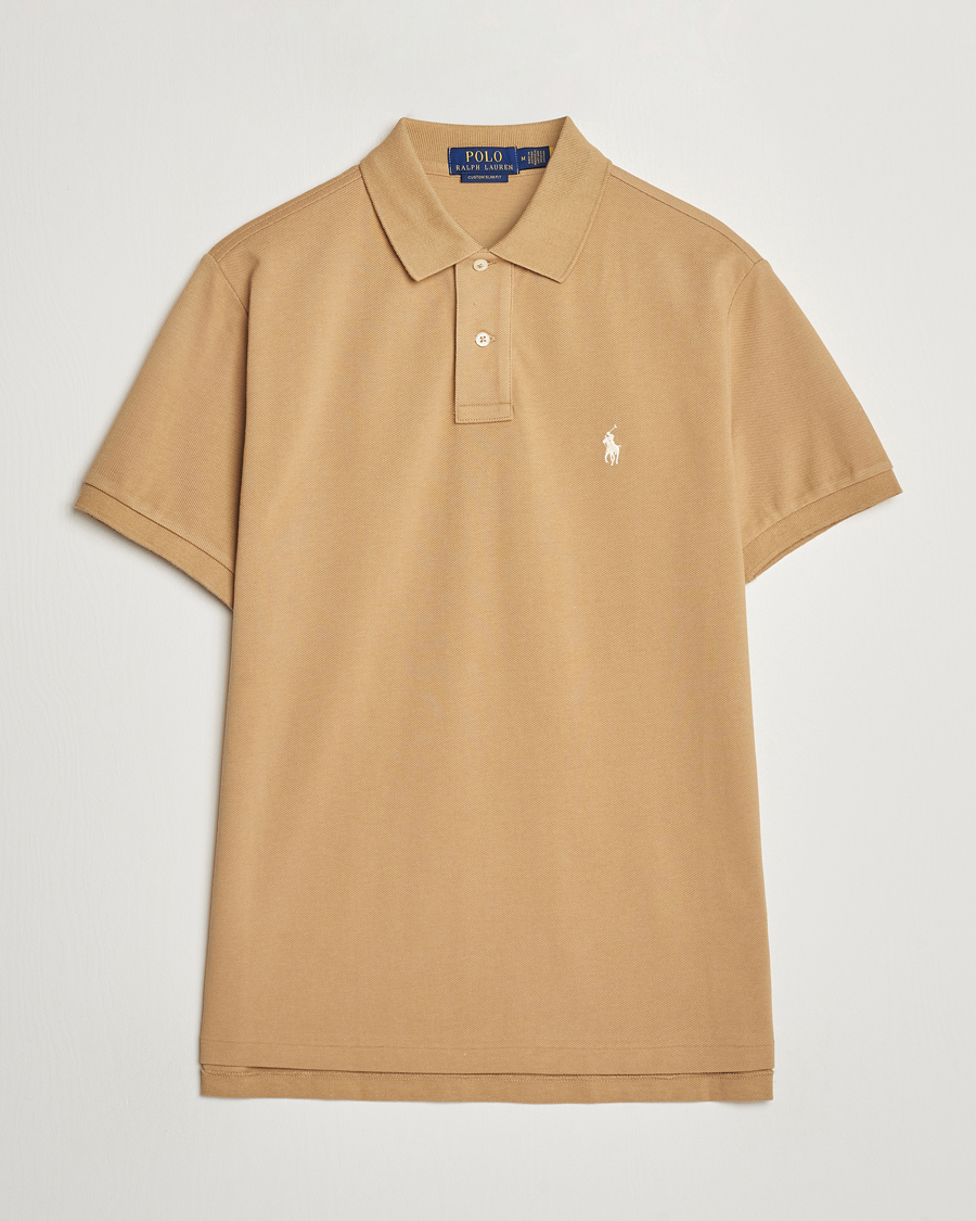 Men | Polo Shirts | Polo Ralph Lauren | Custom Slim Fit Polo Café Tan