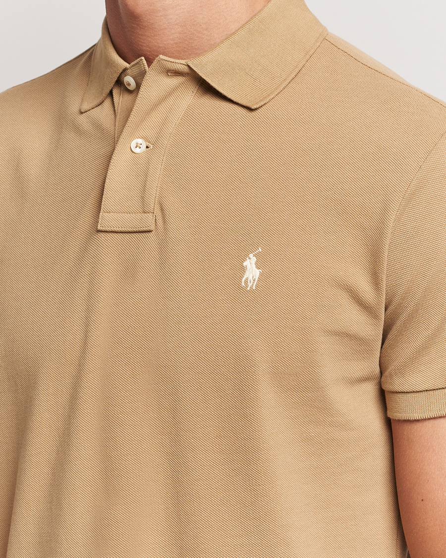 Men | Polo Shirts | Polo Ralph Lauren | Custom Slim Fit Polo Café Tan