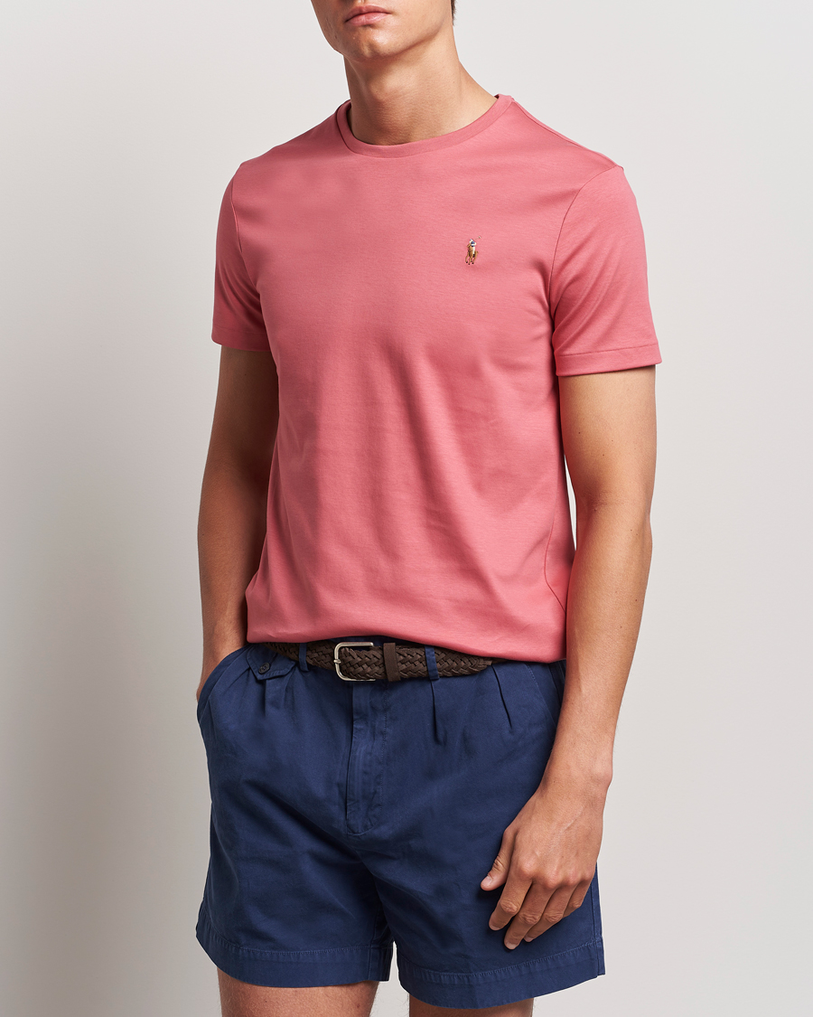 Men | T-Shirts | Polo Ralph Lauren | Luxury Pima Cotton Crew Neck T-Shirt Adirondack Red