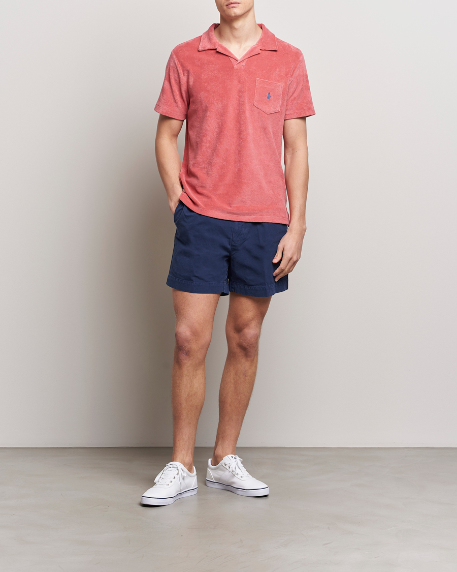 Men | Polo Shirts | Polo Ralph Lauren | Cotton Terry Open Collar Polo Adirondack Red