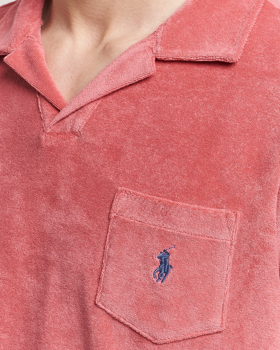 Men | Polo Shirts | Polo Ralph Lauren | Cotton Terry Open Collar Polo Adirondack Red