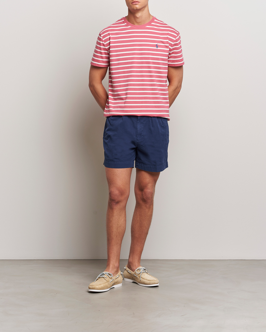 Men | T-Shirts | Polo Ralph Lauren | Striped Crew Neck T-Shirt Adirondack Red/Nevis