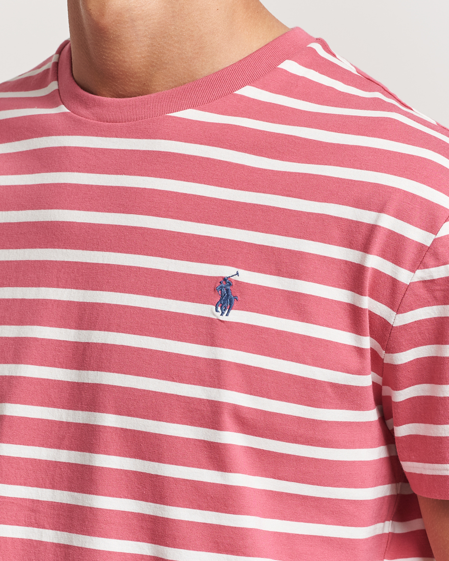 Men | T-Shirts | Polo Ralph Lauren | Striped Crew Neck T-Shirt Adirondack Red/Nevis