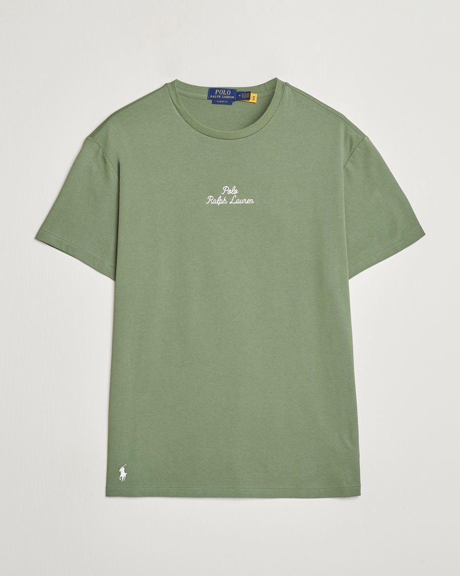 Men | T-Shirts | Polo Ralph Lauren | Center Logo Crew Neck T-Shirt Cargo Green