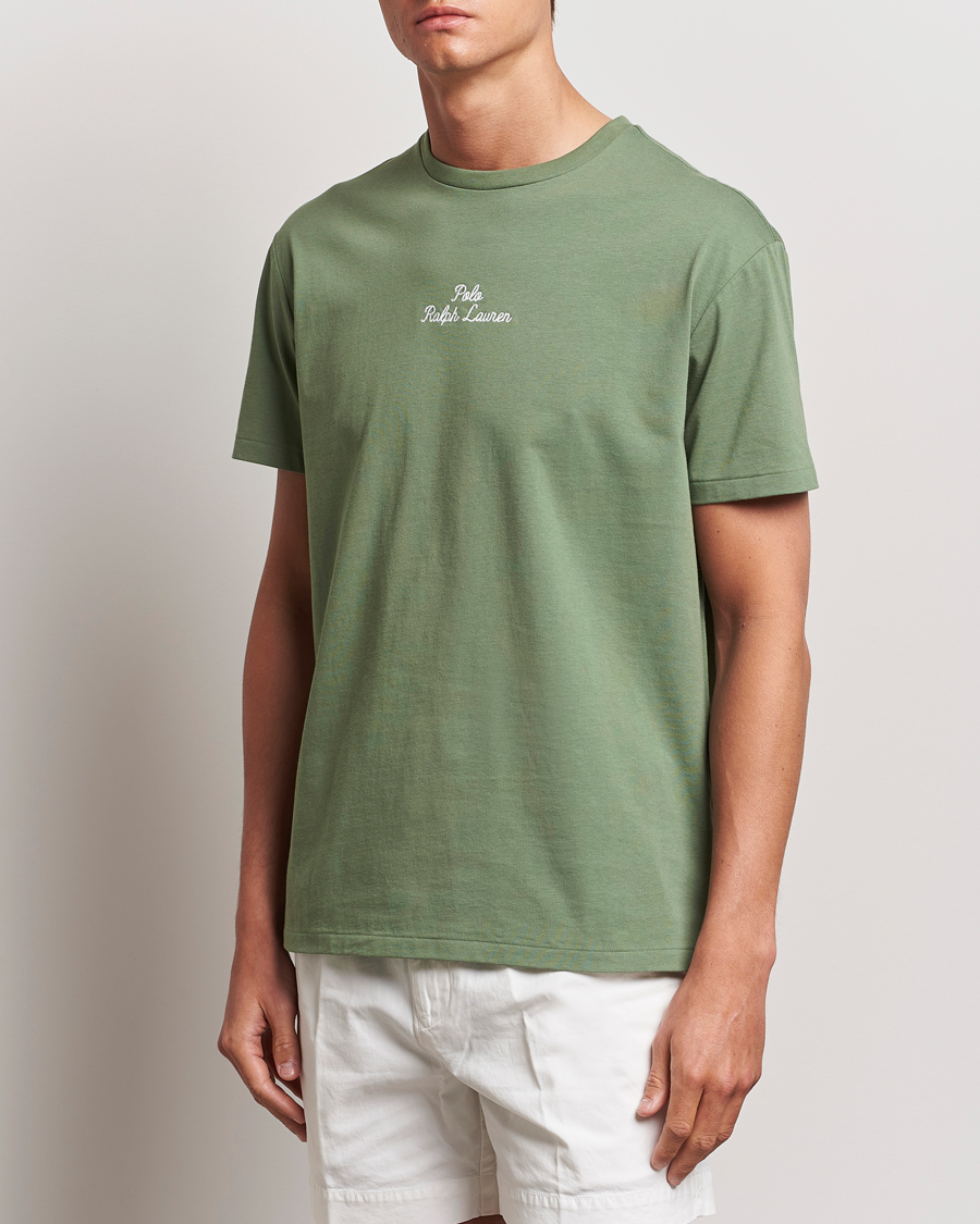 Men | T-Shirts | Polo Ralph Lauren | Center Logo Crew Neck T-Shirt Cargo Green