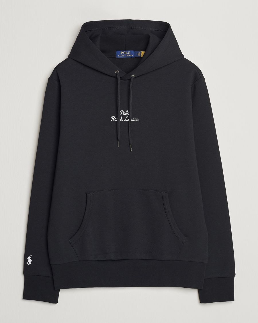 Men | Sweaters & Knitwear | Polo Ralph Lauren | Central Logo Hoodie Polo Black