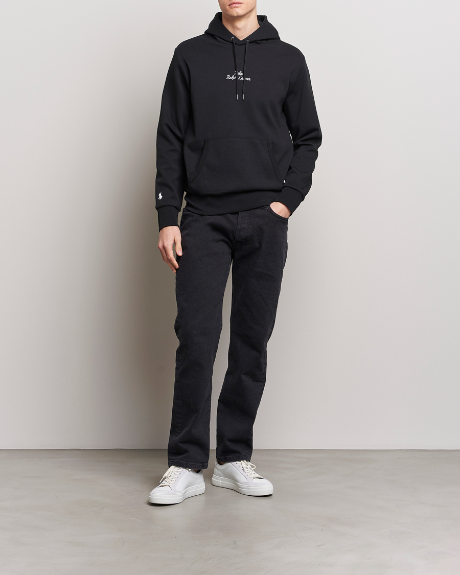 Men | Sweaters & Knitwear | Polo Ralph Lauren | Central Logo Hoodie Polo Black