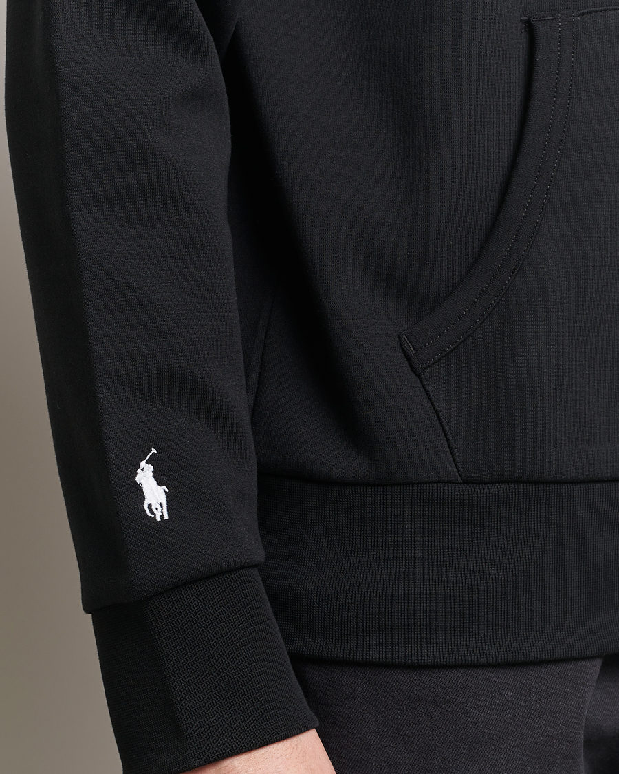 Men | Sweaters & Knitwear | Polo Ralph Lauren | Central Logo Hoodie Polo Black