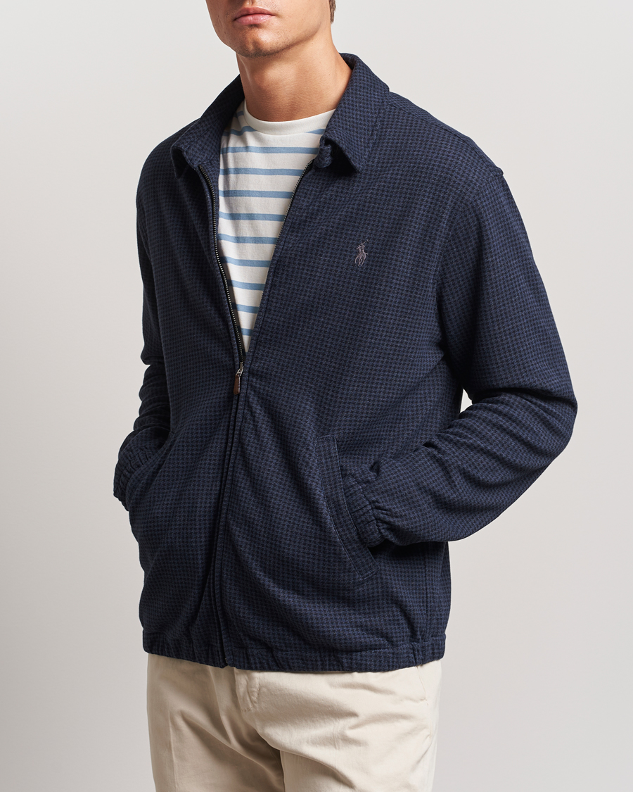 Men | Coats & Jackets | Polo Ralph Lauren | Double Knit Dogtooth Baracuda Jacket Vintage Navy