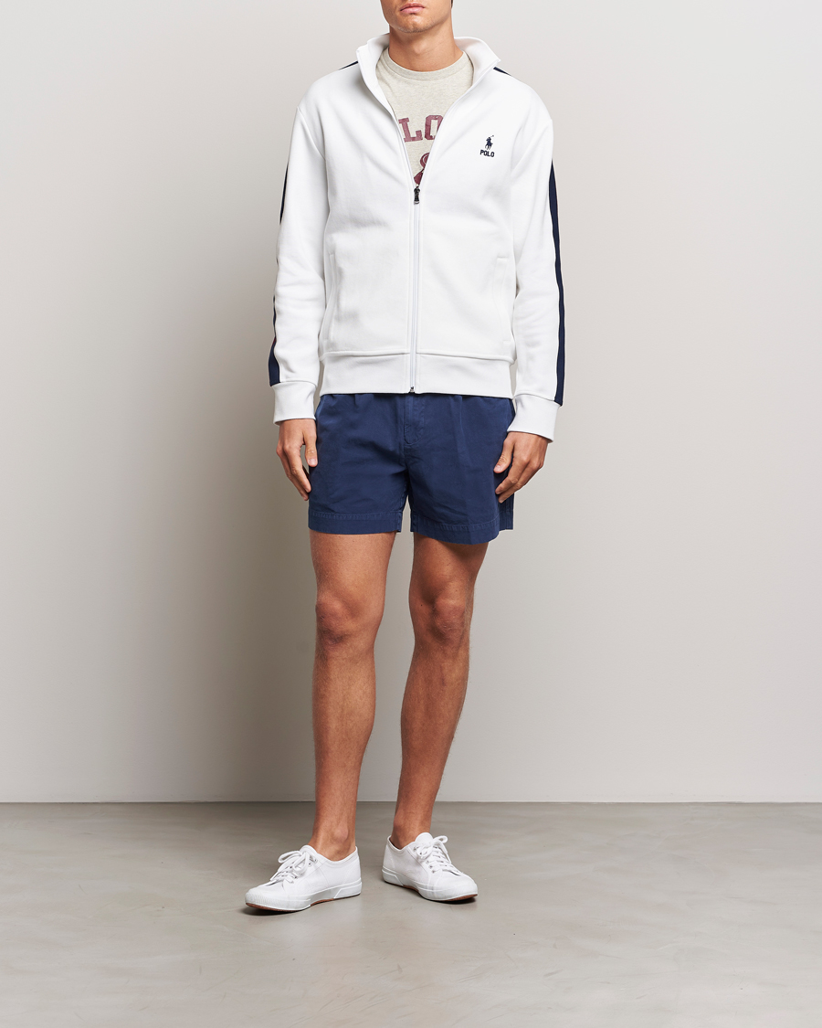 Men | Sweaters & Knitwear | Polo Ralph Lauren | Double Knit Taped Track Jacket White