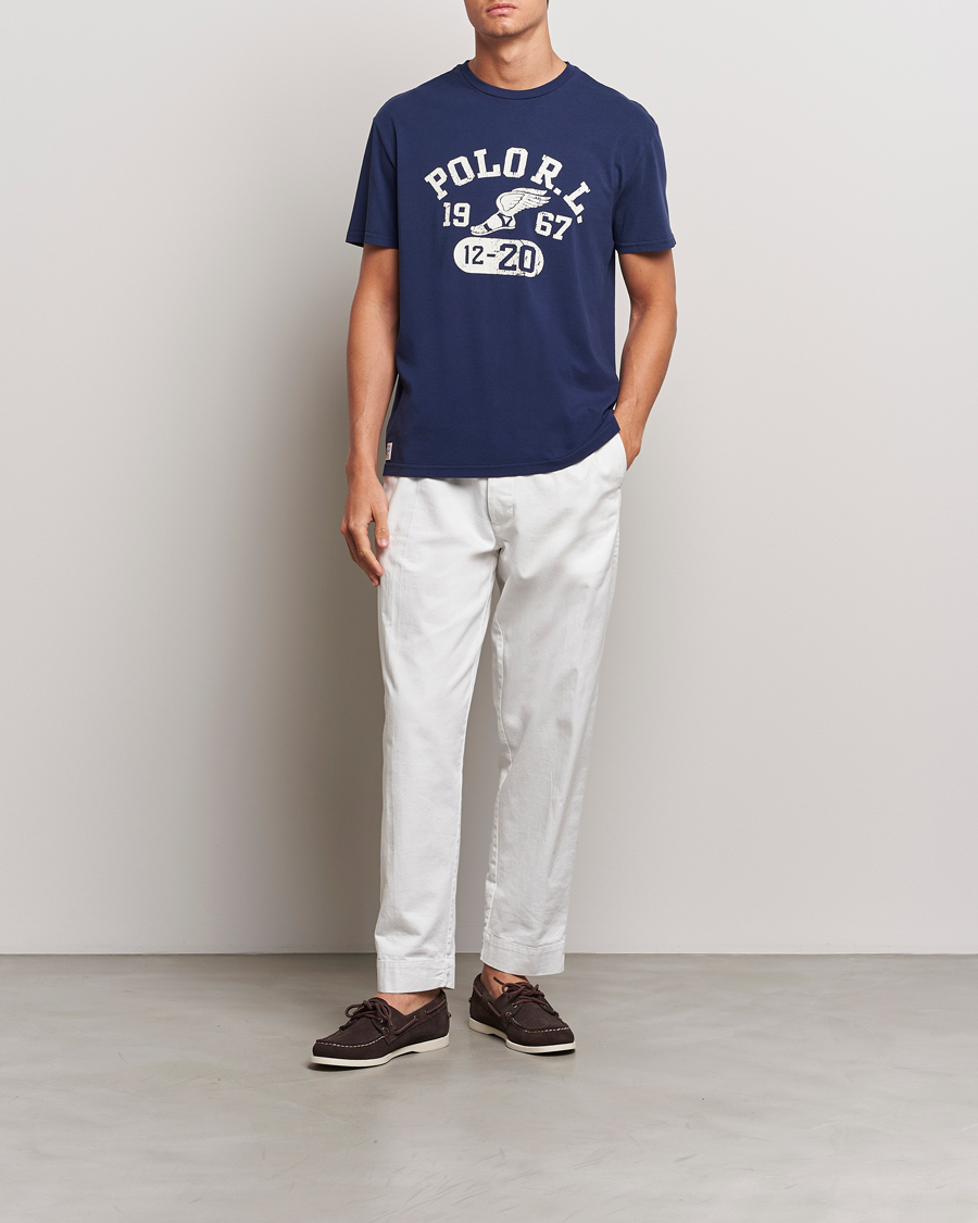 Men | T-Shirts | Polo Ralph Lauren | Graphic Crew Neck T-Shirt Cruise Navy