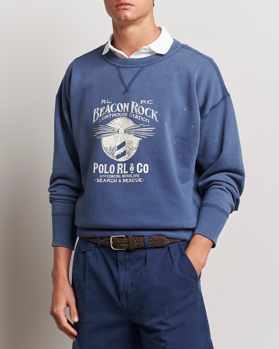 Men | Sweaters & Knitwear | Polo Ralph Lauren | Graphic Fleece Sweatshirt Blue Heaven