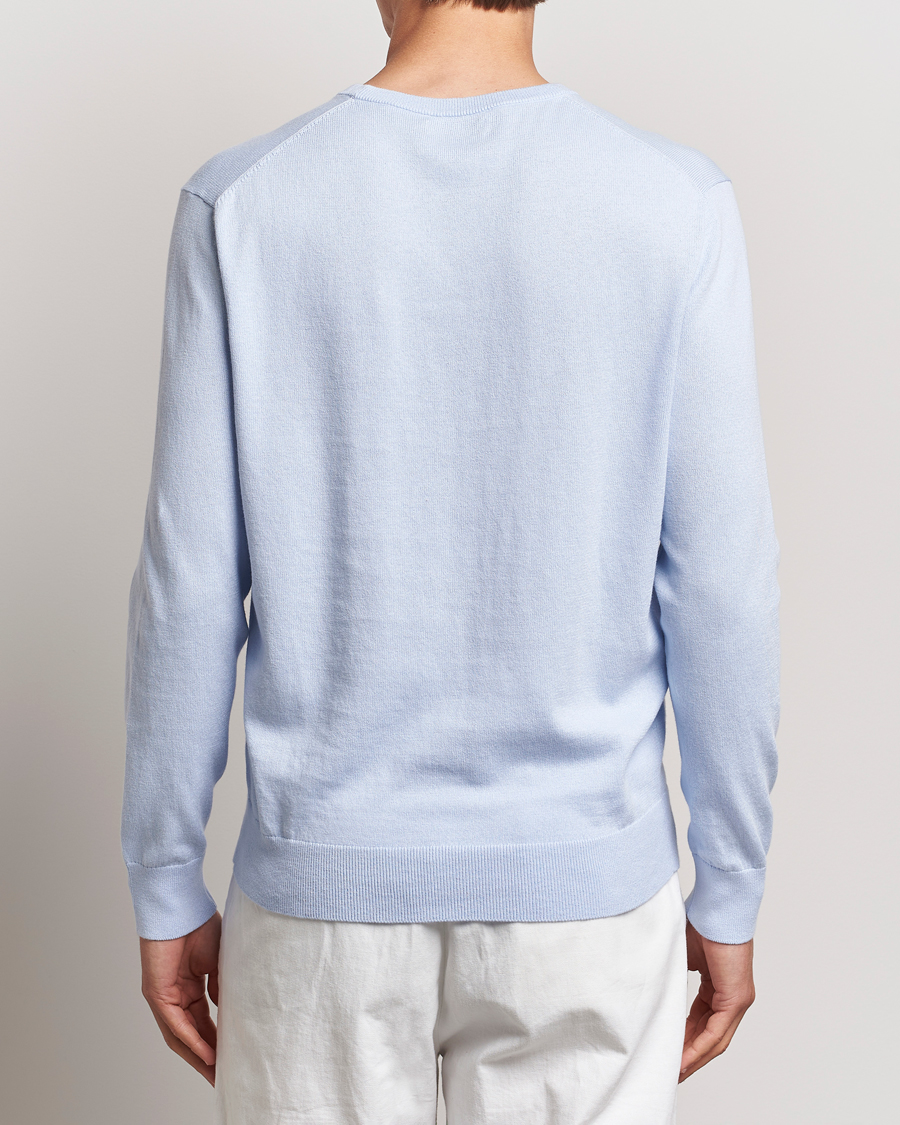 Men | Sweaters & Knitwear | Polo Ralph Lauren | Cotton/Cashmere Crew Neck Pullover Oxford Blue