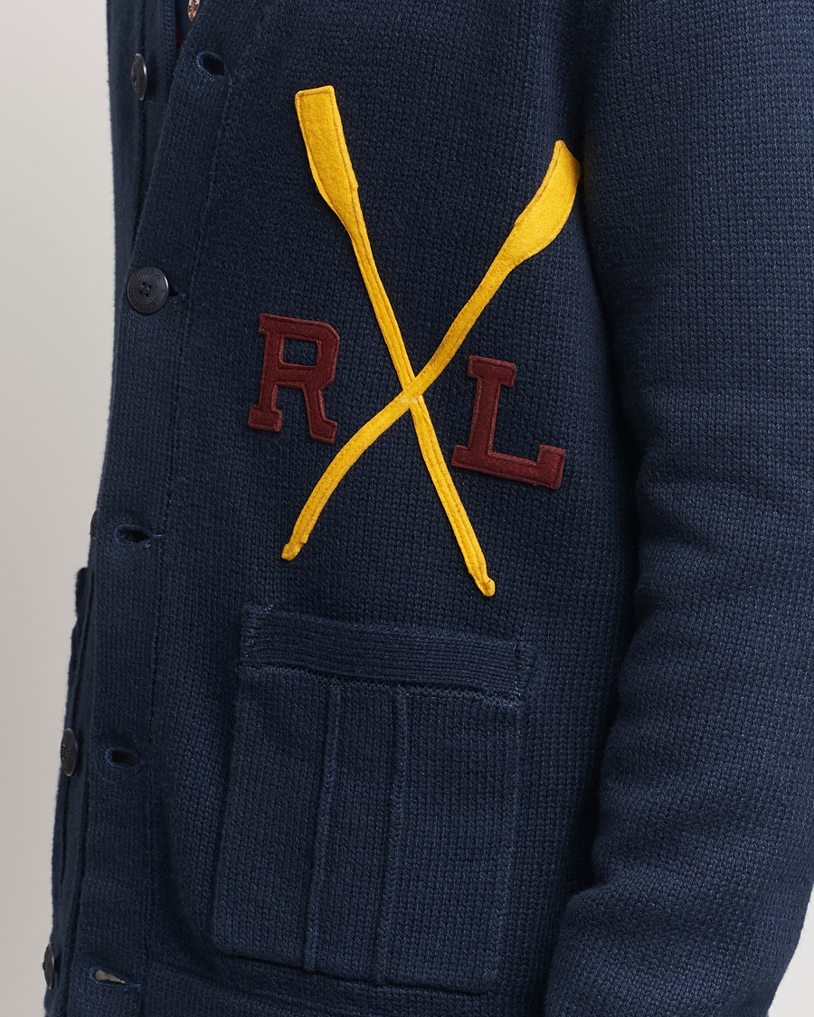 Men | Sweaters & Knitwear | Polo Ralph Lauren | RL Rowing Knitted Cardigan Aviator Navy