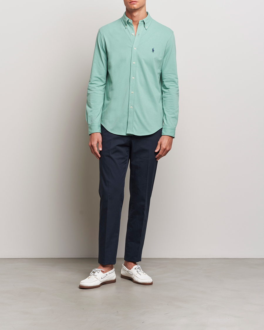 Men | Shirts | Polo Ralph Lauren | Featherweight Mesh Shirt Faded Mint
