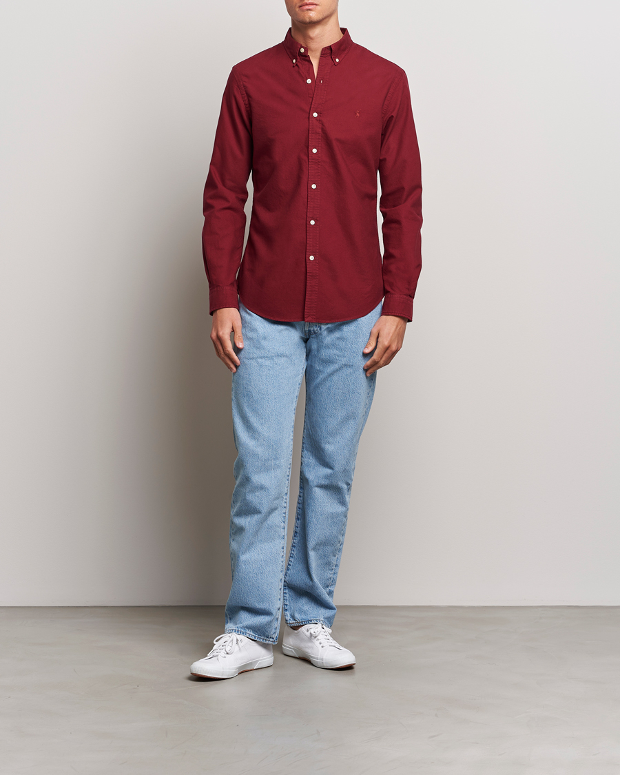 Men | Shirts | Polo Ralph Lauren | Slim Fit Garment Dyed Oxford Red Carpet