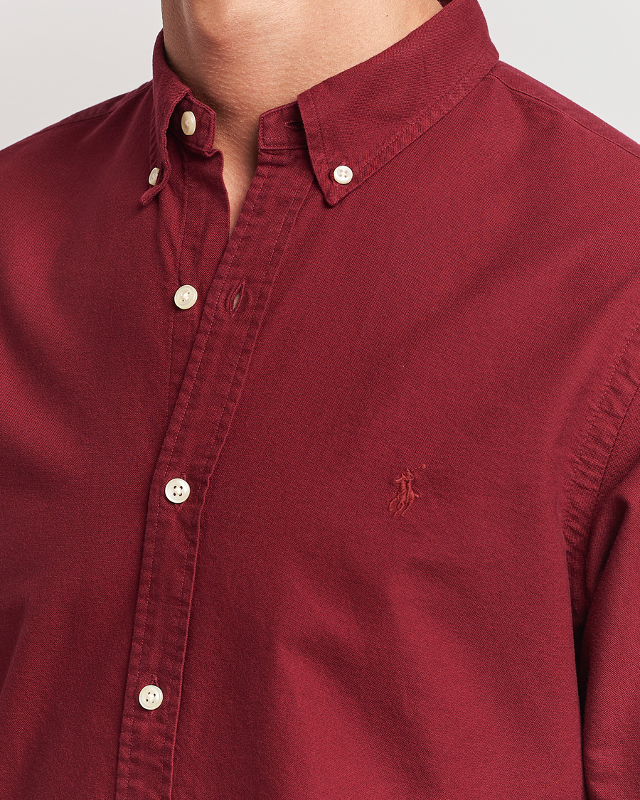 Men | Shirts | Polo Ralph Lauren | Slim Fit Garment Dyed Oxford Red Carpet