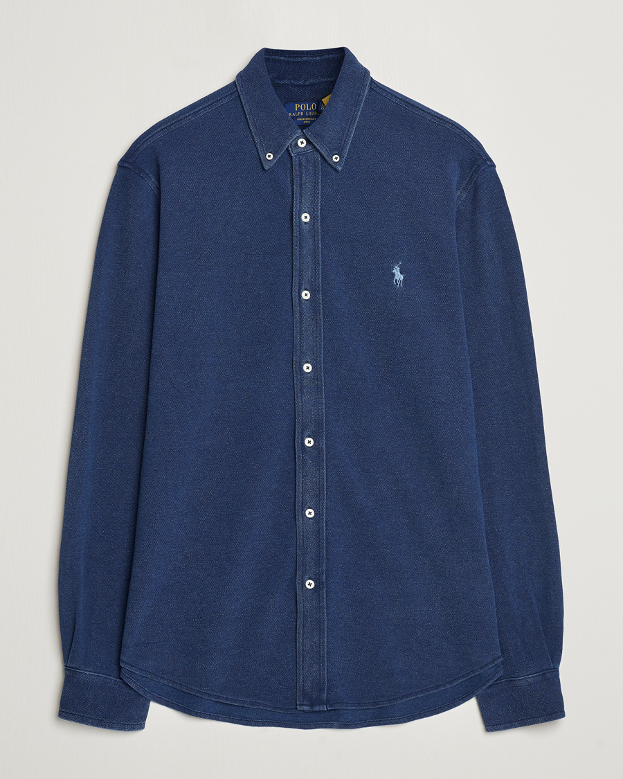 Men | Shirts | Polo Ralph Lauren | Featherweight Mesh Shirt Dark Indigo