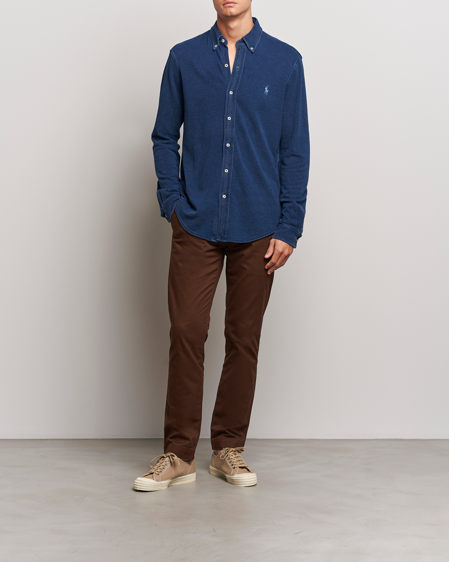 Men | Shirts | Polo Ralph Lauren | Featherweight Mesh Shirt Dark Indigo