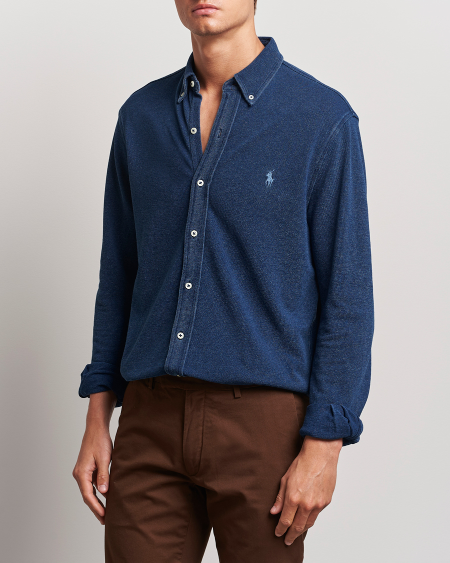 Men | Shirts | Polo Ralph Lauren | Featherweight Mesh Shirt Dark Indigo