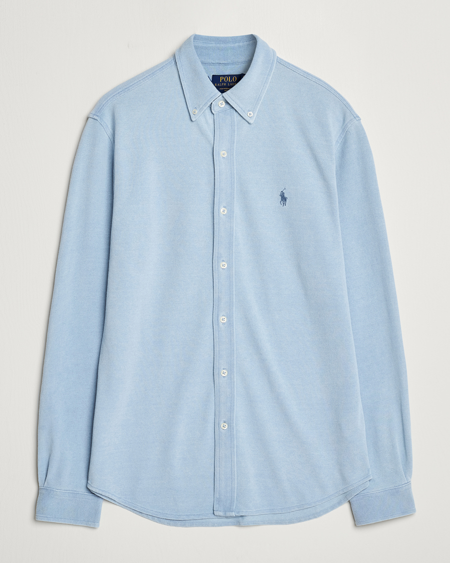Men | Shirts | Polo Ralph Lauren | Featherweight Mesh Shirt Light Indigo